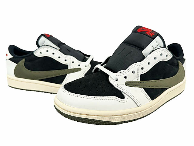 【中古】ナイキ NIKE ×Travis Scott トラヴィス スコット WMNS AIR JORDAN 1 LOW OG SP Medium Olive ウィメンズ 大気圏 ジョーダン 1 置き目 並み並み オリーブ DZ4137-106 24 ブランド名古着ベクター 中古☆AA★▲■260429 レディース
