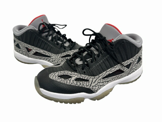 【中古】ナイキ NIKE AIR JORDAN 11 RETRO LOW Black Cement 大気圏 ジョーダン 11 レトロ 置き目 黒いこと セメント質 919712-006 26 黒 黒いこと ブランド名古着ベクター 中古▲■260323 メンズ