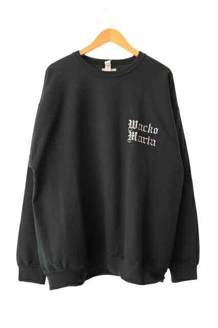 【中古】ワコマリア WACKO MARIA 現実長閑やかさ事業計画 CREW NECK SWEAT SHIRT 労働者の一団のど首 汗水 プルオーバー TYPE-8 XL 黒 黒いこと ブランド名古着ベクター 中古 260402  メンズ