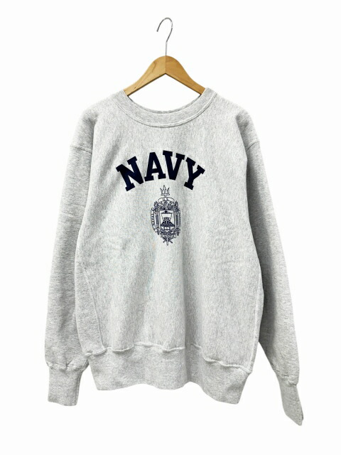 【中古】The Midshipmen Store ザ ミッドシップメン バス発着場 U.S.NAVY Sweatshirt Reverse weave TYPE 刷り上げる リバースウィーブ 流汗 調教師 L 灰 薄墨色 ブランド名古着ベクター 中古260401 メンズ