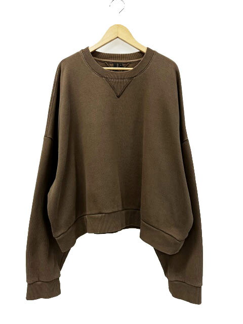 【中古】エンタイアスタジオ entire studio 25SS BOX CREW WASH ウォッシュ ボックス席 労働者の一団素っ首 流汗 調教師 ES2126 L 茶 ブランド名古着ベクター 中古260424 メンズ