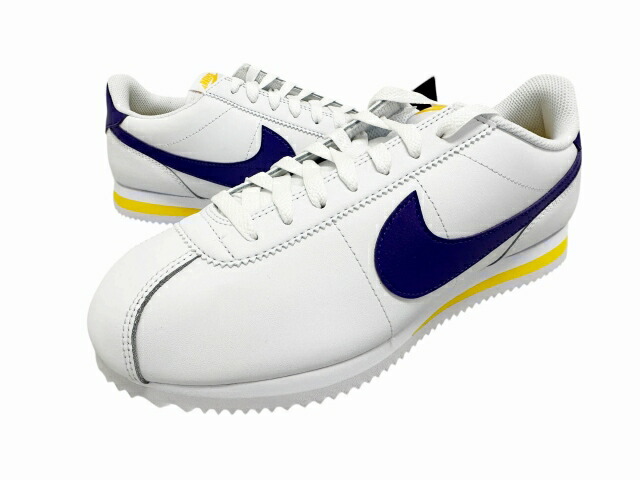 【中古】ナイキ NIKE CORTEZ Lakers コルテッツ レイカーズ DM4044-106 27 パープル 白いこと ブランド名古着ベクター 中古▲■260410 メンズ スニーカー-靴-メンズ靴
