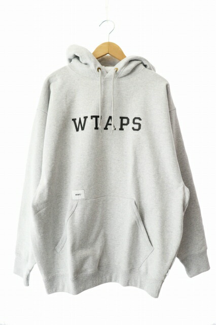 【中古】ダブルタップス WTAPS 25SS ACADEMY HOODY COTTON 翰林院 綿織物 フーディ パーカー 251ATDT-CSM04 04 灰 薄墨色 ブランド名古着ベクター 中古 260423 メンズ