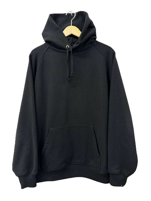 【中古】コモリ COMOLI 25AW 綿織物裏毛アノラック ティーシャツ フーディ C03-05017 3 黒黒いこと ブランド名古着ベクター 中古260420 メンズ パーカー-メンズファッション-トップス