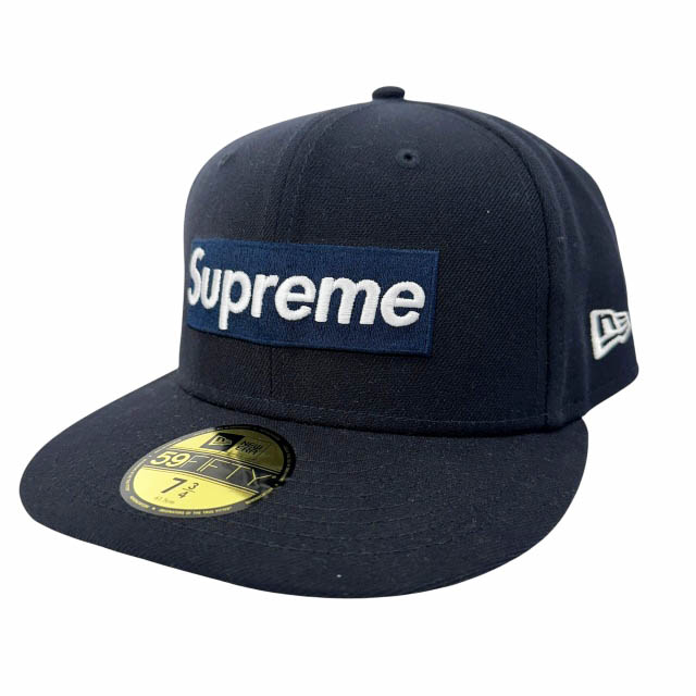 【中古】シュプリーム SUPREME ×NEW ERA ニューエラ 24SS MLB Teams Box Logo New Era York Yankees ボックス ロゴ刺繍 ニューヨーク ヤンキース ベースボール キャップ 帽子 7 3/4 紺ネイビー ブランド古着ベクトル 中古☆AA★▲260522 メンズ|ベクトル プリマベーラ店