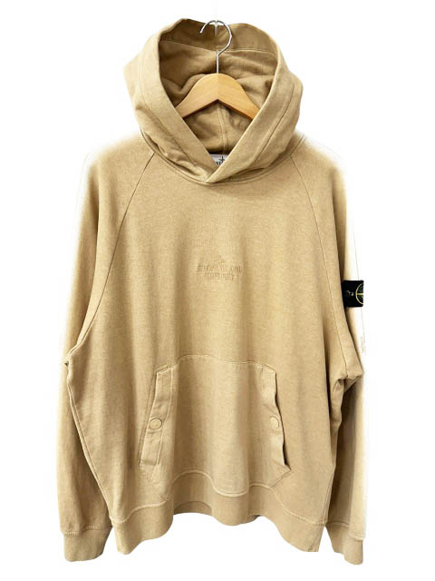 【中古】シュプリーム SUPREME 22SS STONE ISLAND ストーン アイランド HOODED SWEATSHIRT ロゴ刺繍 フーディ パーカー L タン ベージュ ブランド古着ベクトル 中古☆AA★260702 メンズ|ベクトル プリマベーラ店