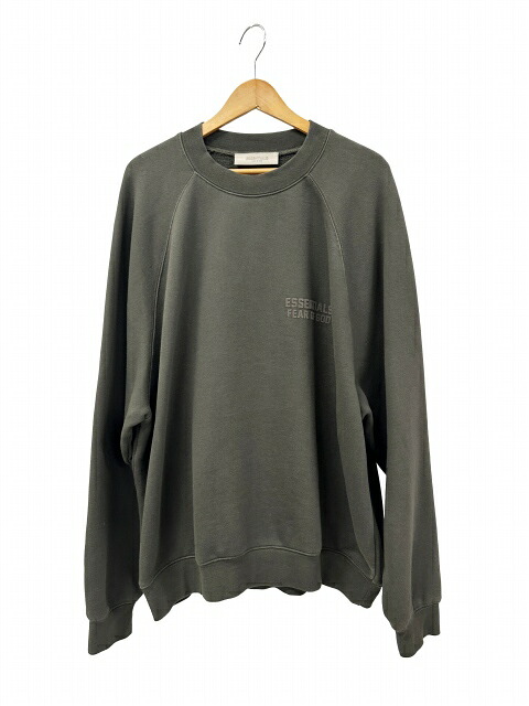 【中古】エフオージー エッセンシャルズ FOG ESSENTIALS ロゴタイプ モックネック 汗水 調教師 XL 薄墨色 ブランド名古着ベクター 中古☆AA★260528 メンズ