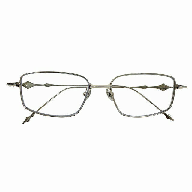 【中古】ジェントルモンスター GENTLE MONSTER Atomic 02 アトミック 金属元素 真四角 水呑み 眼鏡 黒眼鏡 しろがね色 ブランド名古着ベクター 中古▲■260522 メンズ レディース