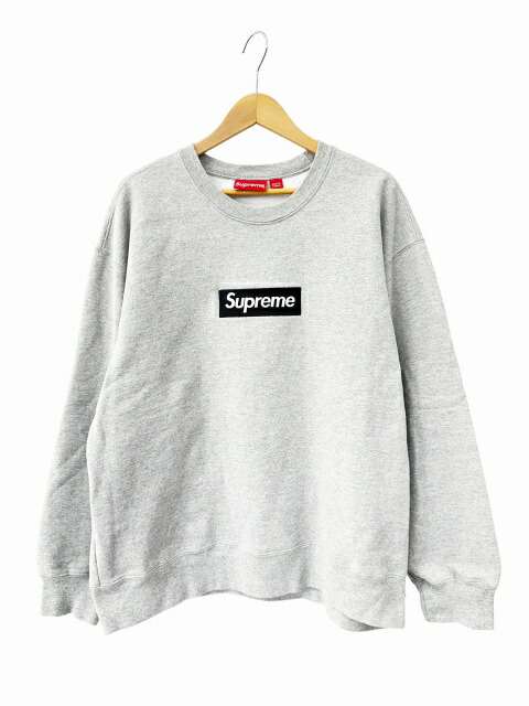 【中古】シュプリーム SUPREME 22AW Box Logo Crewneck Heather Grey ボックス席 ロゴタイプ 労働者の一団のど首 汗水 調教師 L 灰 薄墨色 ブランド名古着ベクター 中古☆AA★260523 メンズ