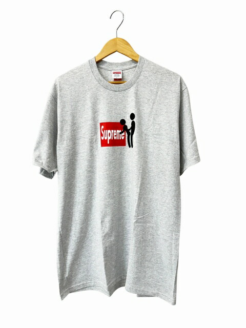 【中古】シュプリーム SUPREME 25AW Stick Tee 刷り上げる 半袖 ティーシャツ L 灰 薄墨色 ブランド名古着ベクター 中古☆AA★■260607 メンズ