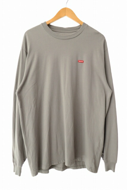 【中古】シュプリーム SUPREME 26SS Small Box Logo L/S Tee スモール ボックス席 ロゴタイプ 長袖 プルオーバー M グレージュ ブランド名古着ベクター 中古 ☆AA★260524 メンズ