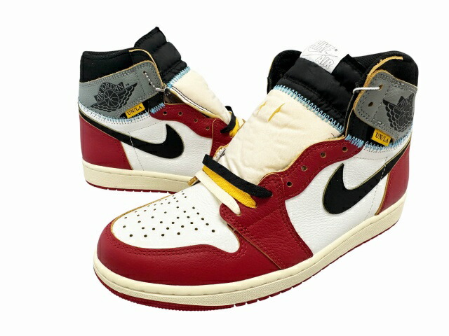 【中古】ナイキ NIKE ×UNION 単位労働組合 Air Jordan 1 Retro High OG Chicago Shadow エアジョーダン レトロ ご機嫌 風の強い町 影ぼうし HV8563-600 27 マルチ色つや ブランド名古着ベクター 中古▲■260511 メンズ