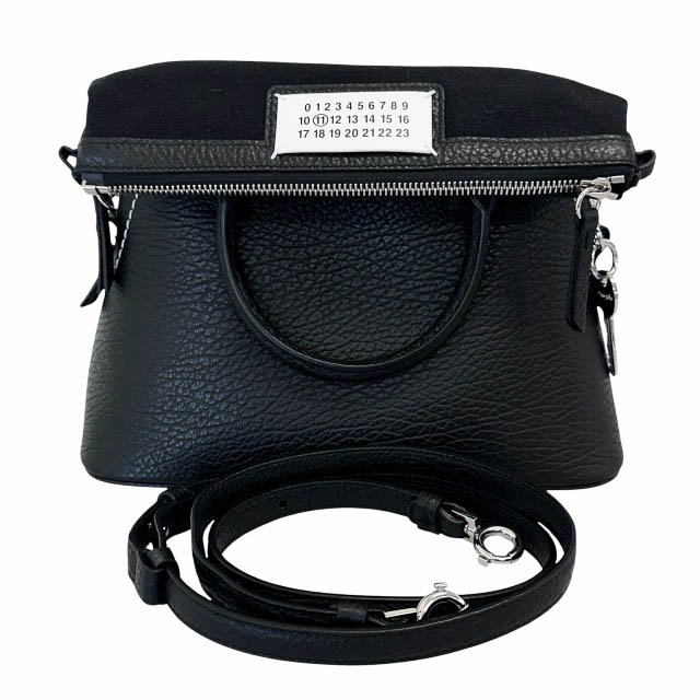 【中古】メゾンマルジェラ Maison Margiela 5AC ミニ なめし革 2WAY お手々 肩部 御徒面子 S56WG0082 黒黒いこと ブランド名古着ベクター 中古▲■260517 レディース
