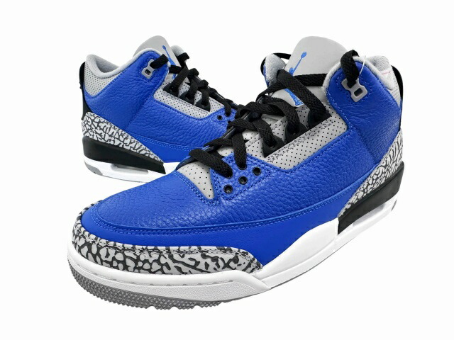 【中古】ナイキ NIKE AIR JORDAN 3 RETRO Varsity Royal エアジョーダン3 バーシティ ロイヤル CT8532-400 27 ブルー ブランド古着ベクトル 中古▲■260518 メンズ|ベクトル プリマベーラ店