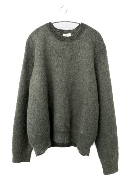 【中古】サンローラン パリ SAINT LAURENT PARIS 25AW ルーズフィット ブラッシュド モヘヤ ニット セーター 820148 Y76ZL XL カーキ ブランド古着ベクトル 中古260530 メンズ｜ベクトル プリマベーラ店