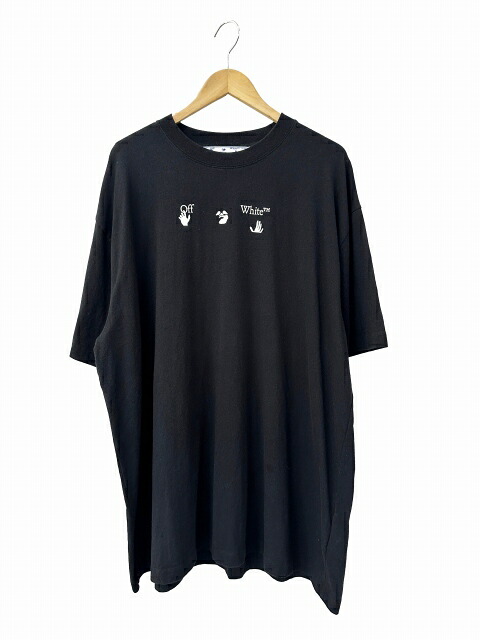 【中古】オフホワイト OFF WHITE 21SS PEACE WORLDWIDE TEE プリント 半袖 Tシャツ OMAA038R21JER008 M 黒 ブラック ブランド古着ベクトル 中古☆AA★260707 メンズ｜ベクトル プリマベーラ店