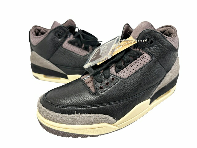 【中古】ナイキ NIKE ×A Ma Maniere アママニエール WMNS AIR JORDAN 3 RETRO OG SP Black and Flat Pew ウィメンズ エアジョーダン3 レトロ 黒いこと アンド フラットピューター FZ4811-001 27.5 マルチ色合い ブランド名古着ベクター 中古▲■260602 レディース