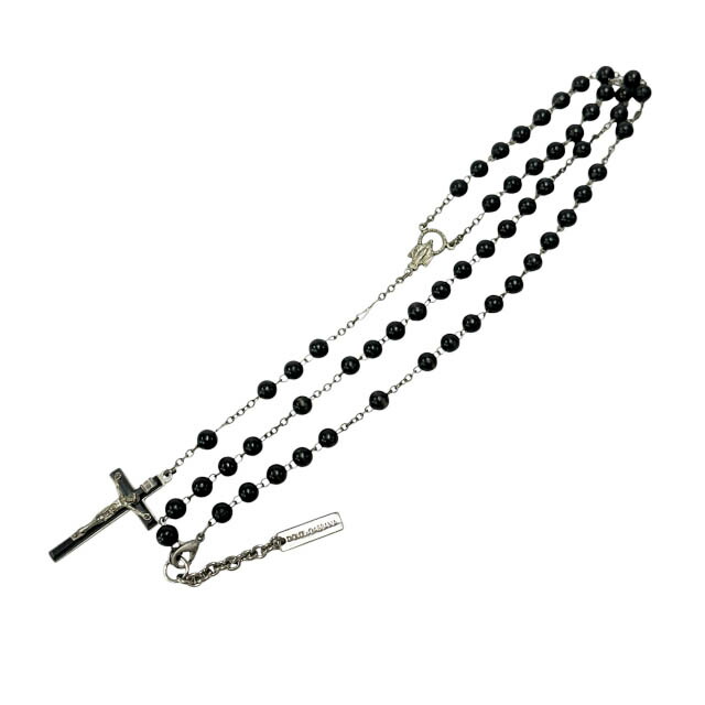 【中古】ドルチェ\u0026ガッバーナ 弗ガバ DOLCE\u0026GABBANA はりつけ台 はりつけ台 念珠 どんぶり鉢チェーン店 首飾り シャンデリヤ 黒いこと しろがね色 ブランド名古着ベクター 中古●▲260608 メンズ