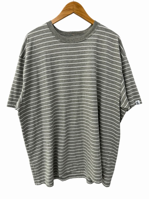 【中古】シークエル SEQUEL HIGH GAUGE BORDER T-SHIRT GRAY ハイ ゲージ ボーダー 半袖Tシャツ XL グレー ホワイト ブランド古着ベクトル 中古260615 メンズ｜ベクトル プリマベーラ店