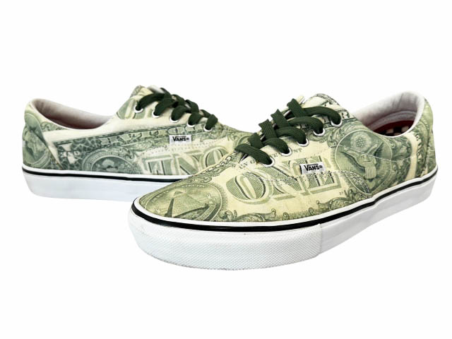 【中古】シュプリーム SUPREME &times;VANS バンズ Dollar Era ドル エラ ローカット スニーカー 29 緑グリーン ブランド古着ベクトル 中古☆AA★▲■260715 メンズ｜ベクトル プリマベーラ店