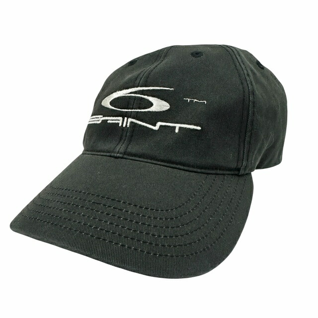 【中古】セントマイケル SAINTMICHAEL CAP SAINT 6 ロゴ刺繍 キャップ 帽子 SM-HR1-0000-091 黒 ブラック ブランド古着ベクトル 中古☆AA★260717 メンズ|ベクトル プリマベーラ店