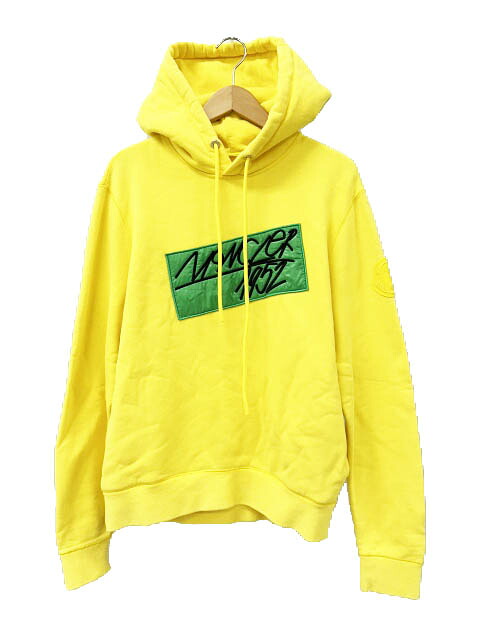 【中古】モンクレール MONCLER 22AW GENIUS ジーニアス 2 1952 HOODIE ロゴ刺繍 ワッペン フーディー プルオーバー パーカー H20928G0012 809KX S イエロー ブランド古着ベクトル 中古260709 メンズ|ベクトル プリマベーラ店