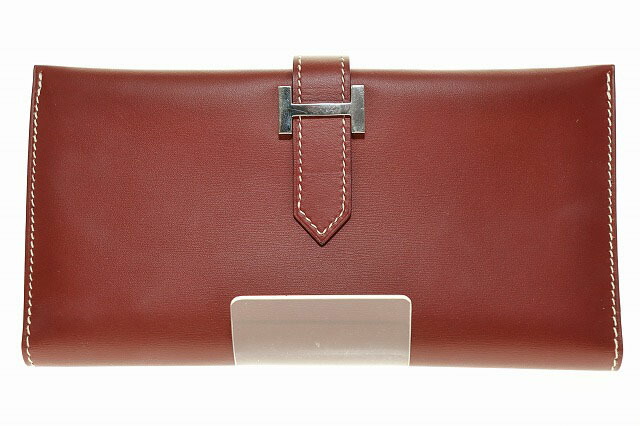 楽天市場】【財布】HERMES エルメス ベアン 2つ折 長財布 BOXカーフ
