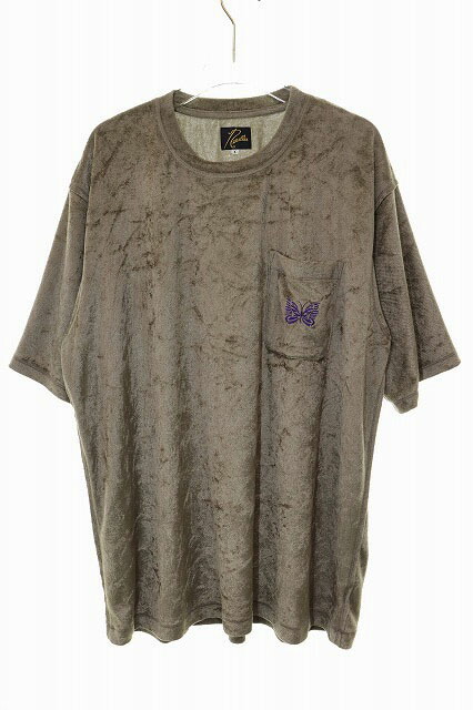 Needles ニードルス ベロア ロングスリーブTシャツ DI382 Needles ニードルス ベロア ロングスリーブTシャツ DI382