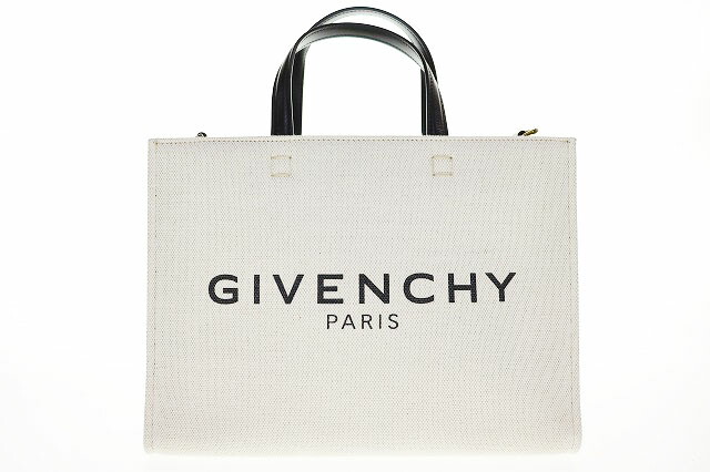 【中古】ジバンシィ GIVENCHY G-TOTO SMALL 2WAY Gトート スモール 御徒面子 肩先 帆布 ベージュ 【ブランド名古着ベクター】☆AA★▲■250622 メンズ レディース 【ベクター 古着】 260316