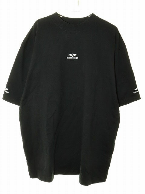 ✨【美品】BALENCIAGA フレイムロゴ Tシャツ ブラック BALENCIAGA(バレンシアガ) フレイム Tシャツ ヴィンテージ加工