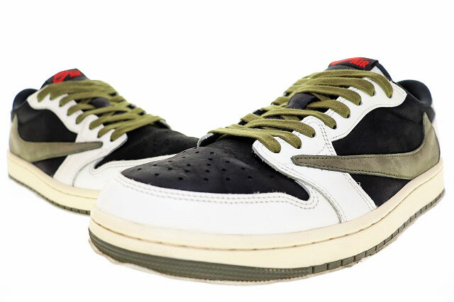 【中古】ナイキ NIKE WMNS AIR JORDAN 1 LOW OG SP MEDIUM OLIVE 2023 28.5糎 TRAVIS SCOTT DZ4137-106 AJ1 ウィメンズ 大気圏 ジョーダン I 置き目 特別 並み並み オリーブ トラヴィス スコット 二人三脚 【ブランド名古着ベクター】☆AA★▲■250703 メンズ