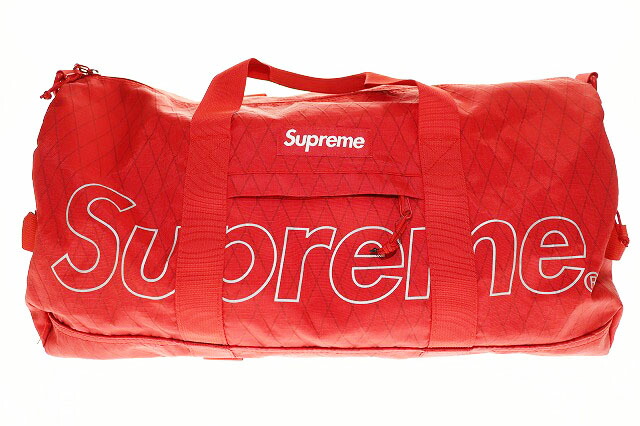 supreme×NIKE ダッフルバッグ レッド 19AW Supreme x Nike レザー ダッフルバッグ - メルカリ