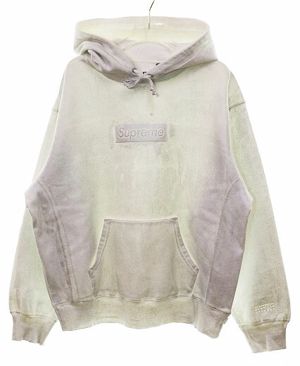 【中古】シュプリーム SUPREME × MM6 MAISON MARGIELA 24SS FOIL BOX LOGO HOODED SWEAT SHIRT WHITE S メゾン マルジェラ フォイル ボックス ロゴ フーデッド スウェット シャツ ホワイト 【ブランド古着ベクトル】☆AA★250821 メンズ 【ベクトル 古着】 250821