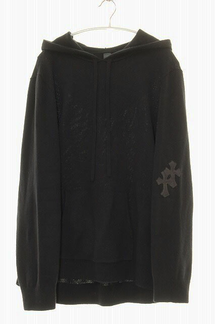 【中古】クロムハーツ CHROME HEARTS WAITING ROOM 固定ディスク PLVR CSHMR XL カシミール はりつけ台継ぎ切れ 編み物 ティーシャツ パーカー 黒いこと 【ブランド名古着ベクター】☆AA★● 251017 メンズ 【ベクター 古着】 251017