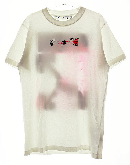 【中古】オフホワイト OFF WHITE ACRYLIC ARROW TEE WHITE S OMAA027F21JER017 アクリル アロー ロゴ プリント Tシャツ ホワイト ピンク 半袖 【ブランド古着ベクトル】☆AA★251031 メンズ 【ベクトル 古着】 251031