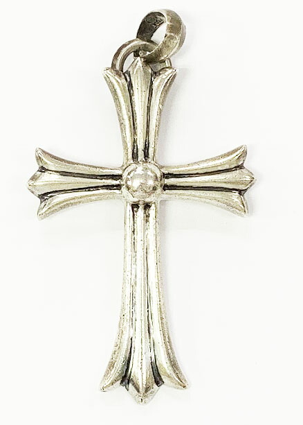 【中古】クロムハーツ CHROME HEARTS CH CRS LG W BALE ラージ CHクロス Wベイル シルバー ペンダント ネックレス トップ 【ブランド古着ベクトル】☆AA★▲ 250912 メンズ 【ベクトル 古着】 250912