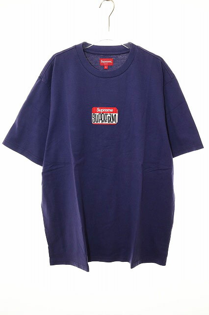 【中古】シュプリーム SUPREME GONZ NAMETAG S/S TOP NAVY XL ゴンズ 名まえ引き舟 遊撃手捩り いの一番 プルオーバー 半袖 米国海軍 【ブランド名古着ベクター】☆AA★■250914 メンズ 【ベクター 古着】 250914