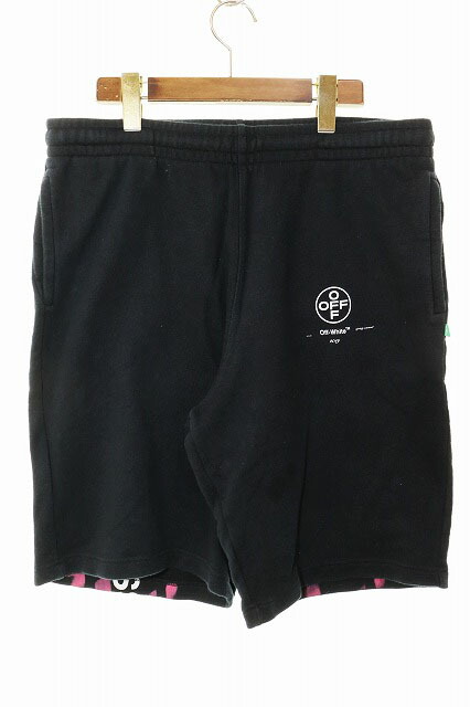 【中古】象牙色 OFF WHITE DIAG STENCIL BLACK L OMCI006R19003015 流汗 二分の一ズボン下 黒いこと 【ブランド名古着ベクター】☆AA★●251010 メンズ 【ベクター 古着】 251010 メンズファッション-ズボン・パンツ