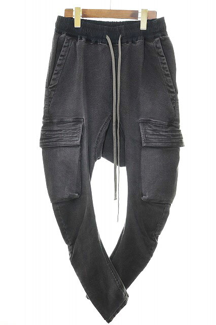 【中古】エーエフアーティファクト A.F ARTEFACT CARGO STRECH DENIM SARROUEL SKINNY BLACK SIZE2 ag-4029-2 カーゴ ストレッチ デニム サルエル スキニー ブラック 【ブランド古着ベクトル】●■250923 メンズ 【ベクトル 古着】 250923