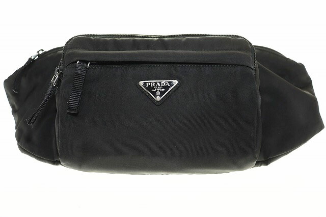 【中古】プラダ PRADA 上半身御徒面子 黒いこと 2VL005 酉の方角御徒面子 ナイロン ３角形一皿 【ブランド名古着ベクター】☆AA★●▲■251106 メンズ レディース 【ベクター 古着】 251106