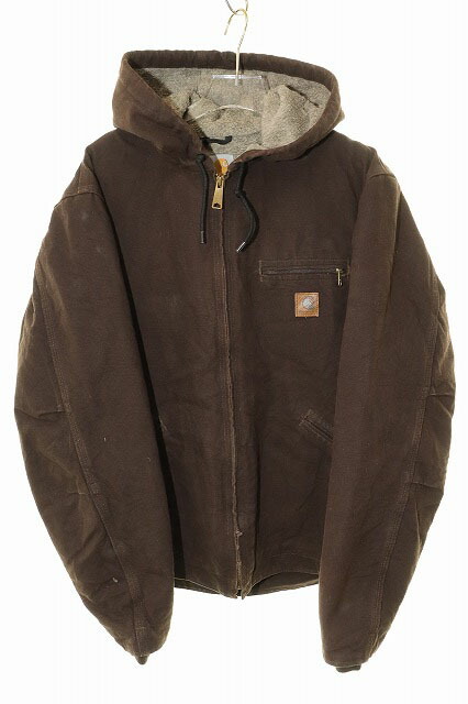 【中古】カーハート carhartt シエラジャケット J141 DKB Mサイズ 裏地ボア ダック コットン ブラウン 【ブランド古着ベクトル】260320 メンズ 【ベクトル 古着】 260320