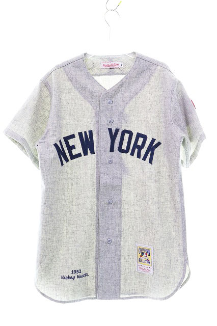 【中古】ミッチェルアンドネス MITCHELL & NESS NEW YORK YANKEES JERSEY 40サイズ 1952 ニューヨーク ヤンキース ジャージ ユニフォーム グレー 【ブランド古着ベクトル】260326