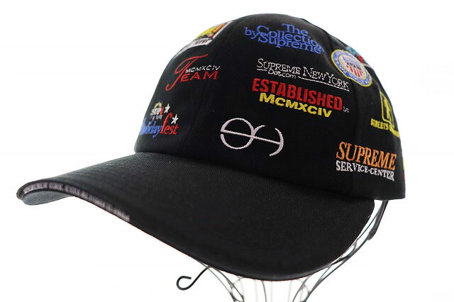 【中古】シュプリーム SUPREME 22AW SPONSORS 6-PANEL BLACK スポンサード パネル キャップ ブラック 帽子 【ブランド古着ベクトル】☆AA★▲260113 メンズ 【ベクトル 古着】 260113