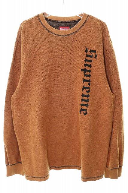 【中古】シュプリーム SUPREME 17SS REVERSE TERRY L/S TOP ORANGE L リバース テリー トップ カットソー 長袖 オレンジ 【ブランド古着ベクトル】☆AA★251130 メンズ 【ベクトル 古着】 251130