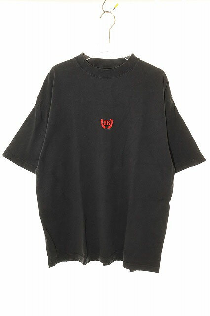 【中古】バレンシアガ BALENCIAGA LAUREL CLASSIC MEDIUM FIT T-SHIRT BLACK S 764235 TSVC ローレルクラシック ロゴ Tシャツ 刺繍 半袖 ブラック 【ブランド古着ベクトル】☆AA★260329 メンズ 【ベクトル 古着】 260329 39,325円