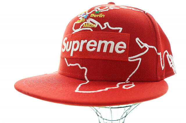 【中古】シュプリーム SUPREME × NEWERA 23AW WORLDWIDE BOX LOGO CAP RED ニューエラ ワールドワイド ボックス ロゴ キャップ 帽子 レッド 【ブランド古着ベクトル】☆AA★▲260113 メンズ 【ベクトル 古着】 260114
