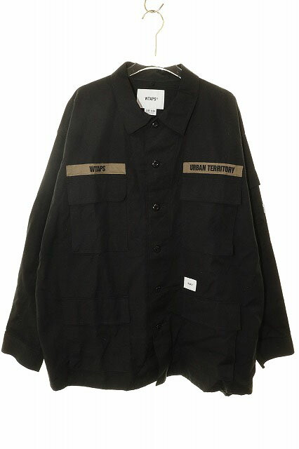 【中古】ダブルタップス WTAPS 21SS JUNGLE 02/LS/COTTON.RIPSTOP BLACK SIZE 4 211WVDT-SHM03 ジャングル ロングスリーブ シャツ コットン リップストップ ブラック 【ブランド古着ベクトル】251222 メンズ 【ベクトル 古着】 251222 21,087円