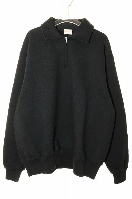 【中古】ホワイツビル WHITESVILLE HALF ZIP SWEAT SHIRT BLACK XL WV69641 ハーフジップ 流汗 プルオーバー 黒いこと 【ブランド名古着ベクター】■251127 メンズ 【ベクター 古着】 251127