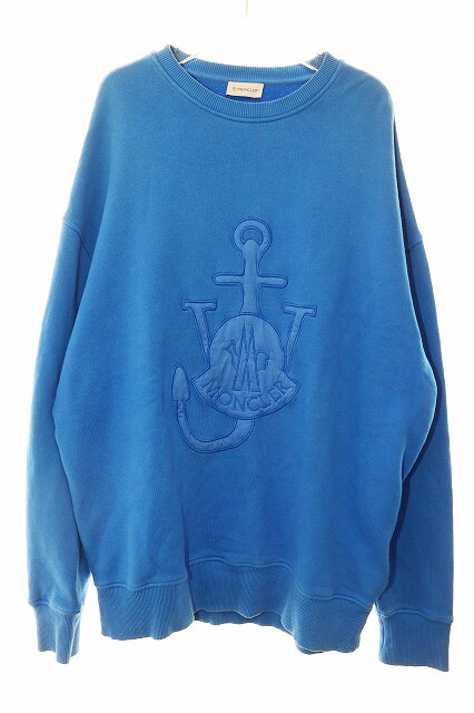 【中古】モンクレール MONCLER GENIUS × JW ANDERSON CREWNECK BLUE M H209E8G00008 ジーニアス クルーネック スウェット ロゴ ブルー 【ブランド古着ベクトル】☆AA★260121 メンズ 【ベクトル 古着】 260121