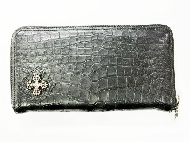 【中古】クロムハーツ CHROME HEARTS REC F ZIP ALLIGATOR フィリグリー つけ加えるかざり付ける アリゲーター なめし革 ウォレット 金入れ 【ブランド名古着ベクター】☆AA★▲■ 260314 メンズ 【ベクター 古着】 260314
